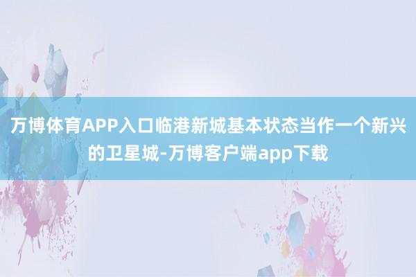 万博体育APP入口临港新城基本状态当作一个新兴的卫星城-万博客户端app下载