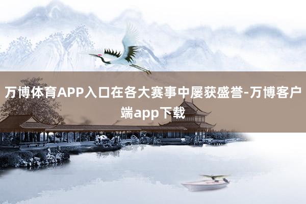 万博体育APP入口在各大赛事中屡获盛誉-万博客户端app下载