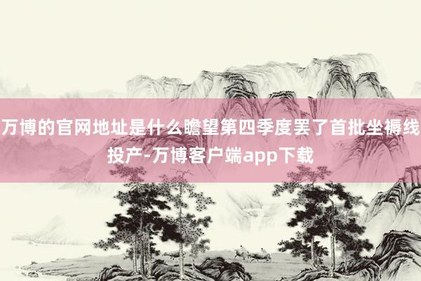 万博的官网地址是什么瞻望第四季度罢了首批坐褥线投产-万博客户端app下载