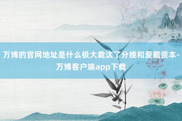 万博的官网地址是什么极大裁汰了分娩和爱戴资本-万博客户端app下载