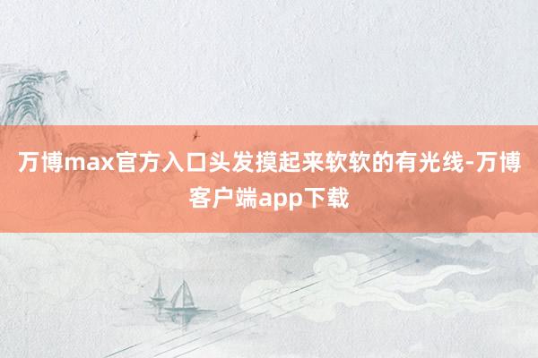 万博max官方入口头发摸起来软软的有光线-万博客户端app下载