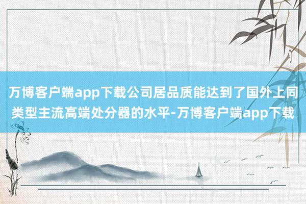 万博客户端app下载公司居品质能达到了国外上同类型主流高端处分器的水平-万博客户端app下载