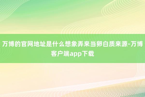 万博的官网地址是什么想象弄来当卵白质来源-万博客户端app下载