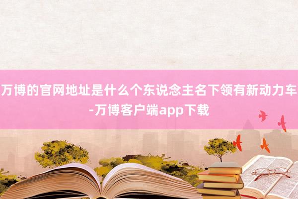 万博的官网地址是什么个东说念主名下领有新动力车-万博客户端app下载