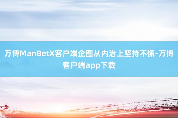 万博ManBetX客户端企图从内治上坚持不懈-万博客户端app下载